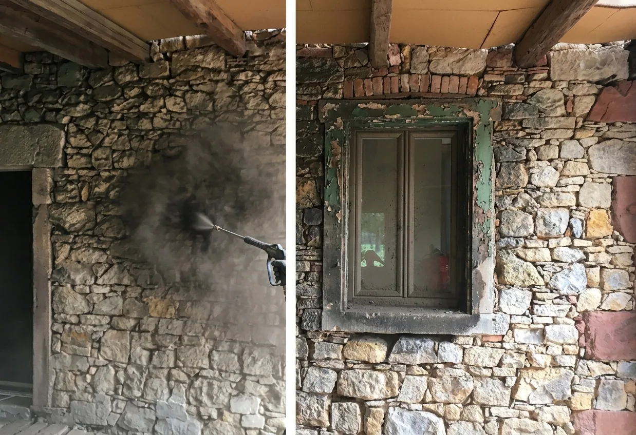 Ravalement de façade à Somme — avant (chantier 1)